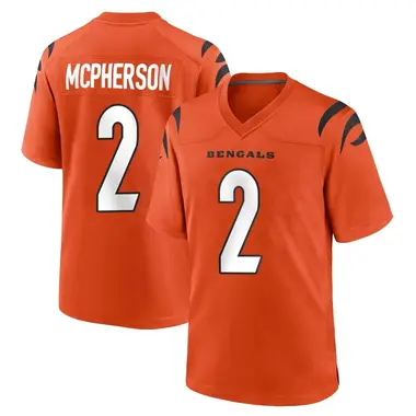 Evan McPherson Youth Game Orange Cincinnati Bengals Jersey